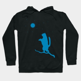 Sleepwalker. Cat illustration Hoodie